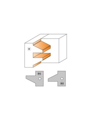 Set di 3 teste portacoltelli per antine e portoncini